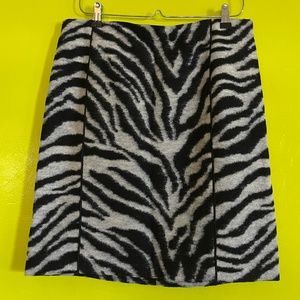 Ann Taylor Zebra Skirt Size 12